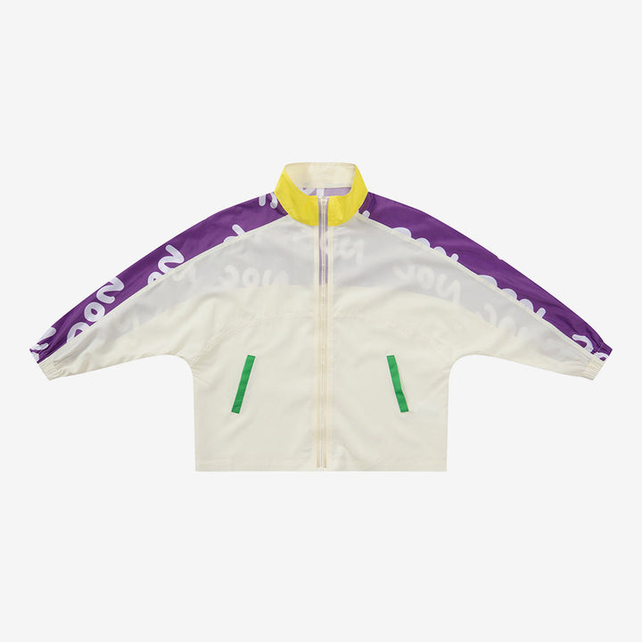 Family Letter Printed Sun Protection Zipper Coat