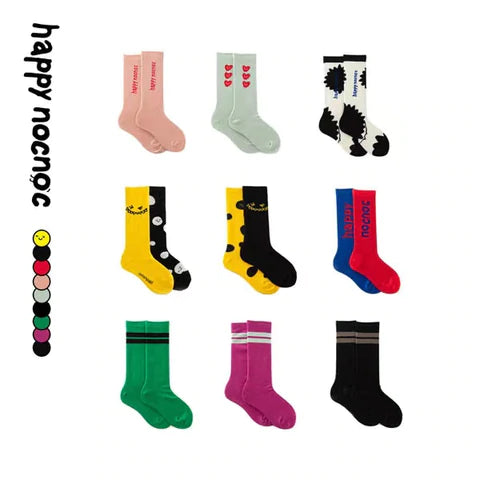 Cotton Casual Solid Mid Tube Socks