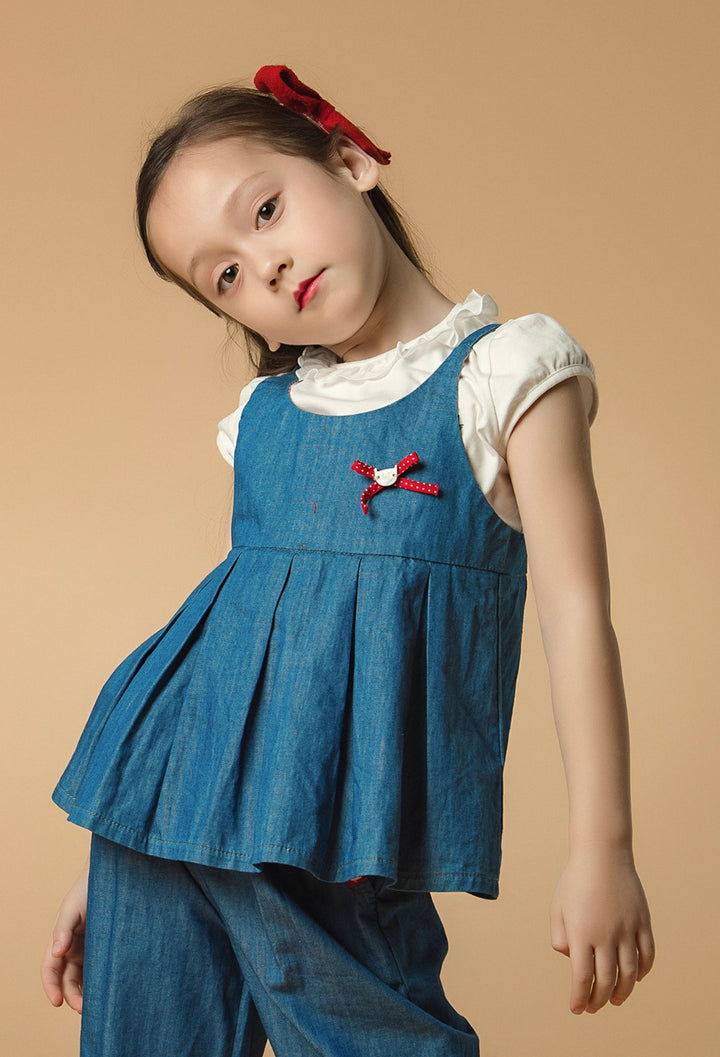 Toddler Girl Soft Denim wide Pants