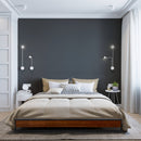 Milano Decor Sorrento Metal Wood Bed Frame Mattress Base Platform Modern Black - King Single - Black