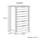 4 Pieces Bedroom Suite Natural Wood Like MDF Structure Double Size Oak Colour Bed, Bedside Table & Tallboy