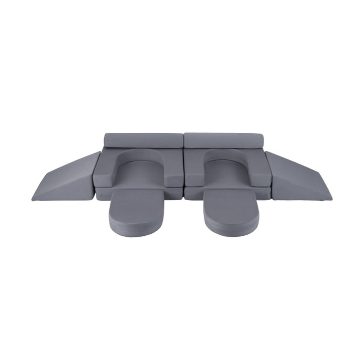 10-Piece Modular Kids Play Couch – grey modular couch configurations