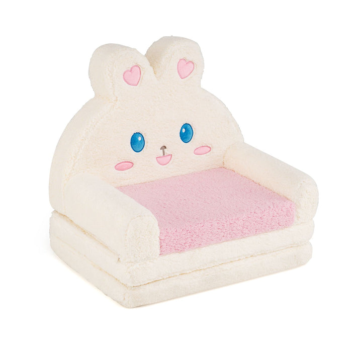 Bunny Fold-Out Toddler Sofa and Lounger – Pink – variant hero