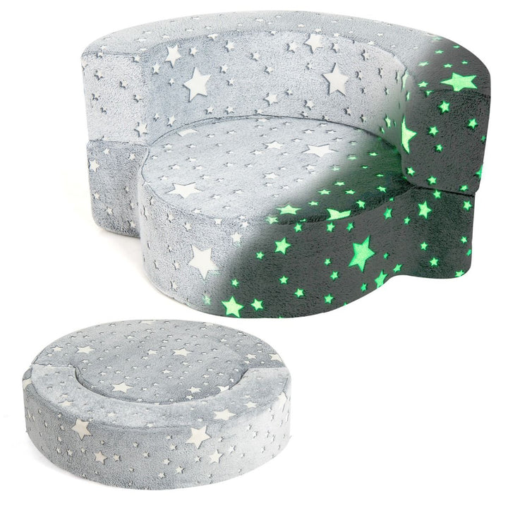 Grey Star Convertible Foam Chair and Round Cushion – grey star chair and round cushion