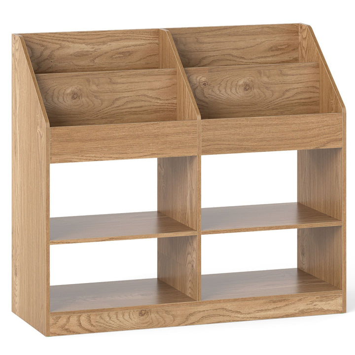 Kids Book Display and Four-Cubby Storage Unit – Natural bookcase hero