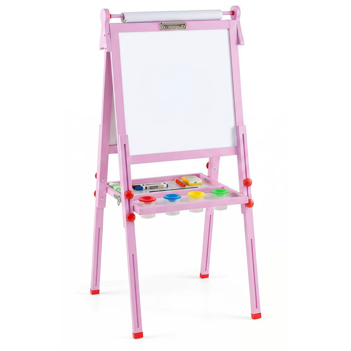 Pink Front view of the pink art easel