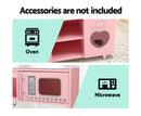 Keezi Kids Kitchen Set Pretend Play Food Sets Childrens Utensils Wooden Toy Pink
