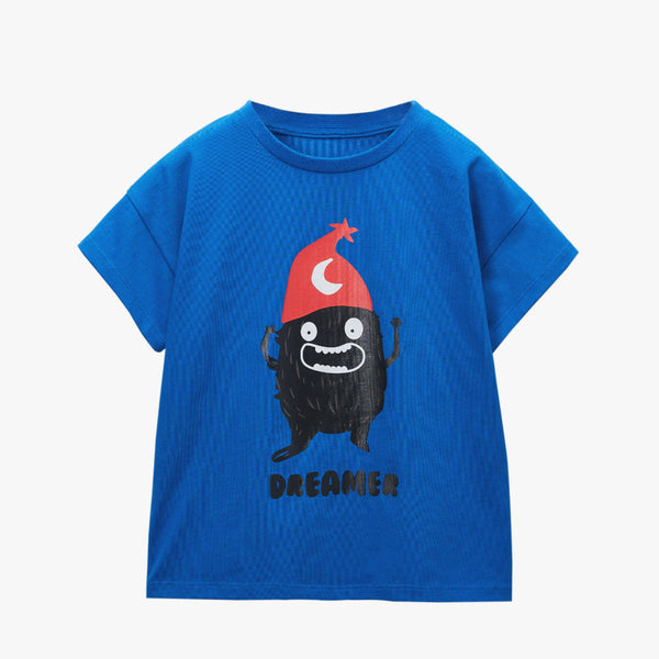 Pac-Man Cartoon Printed Short Sleeve T-Shirt