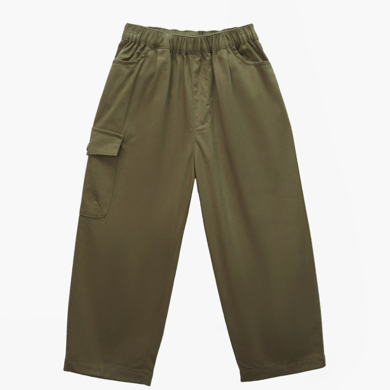 Solid Color Cotton Pocket Cargo Pants