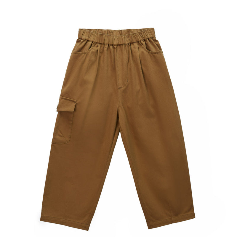 Solid Color Cotton Pocket Cargo Pants