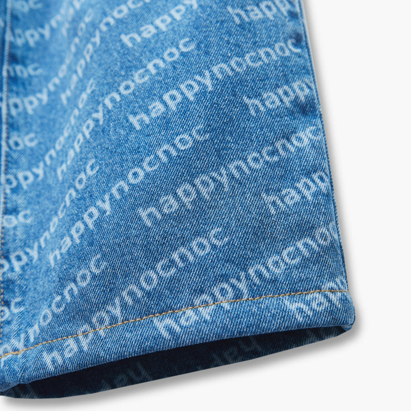 Family Casual Letter Print High Waisted Jeans