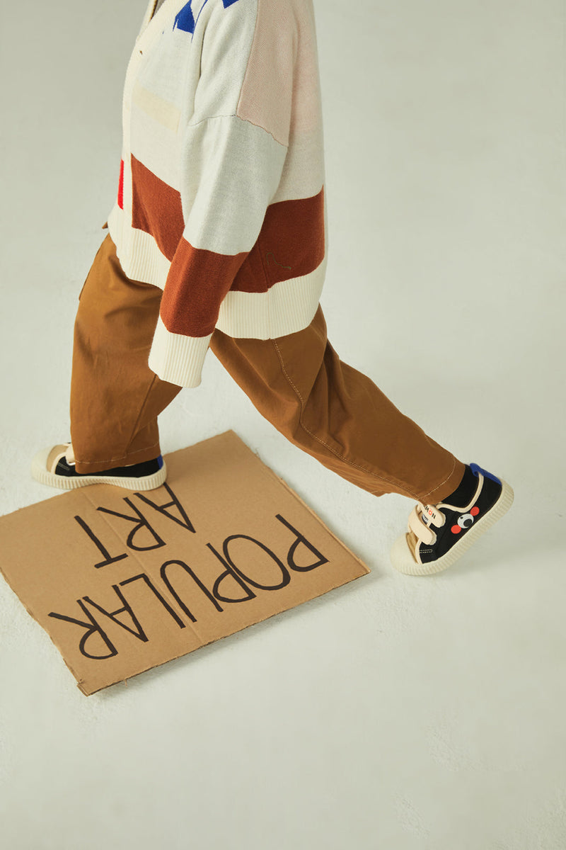 Casual Solid Color Elasticized Cargo Pants With Pocket