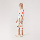 Cartoon Printed Half Cotton Pajamas Set