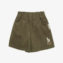 Embroidered Corduroy Shorts with Pockets
