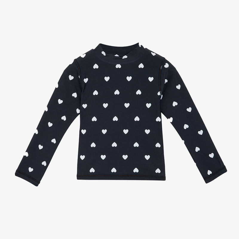 Heart Printed Long Sleeved Swimwear