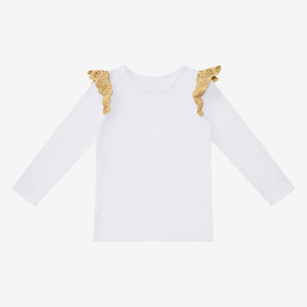 Lace Wings Long Sleeved Top