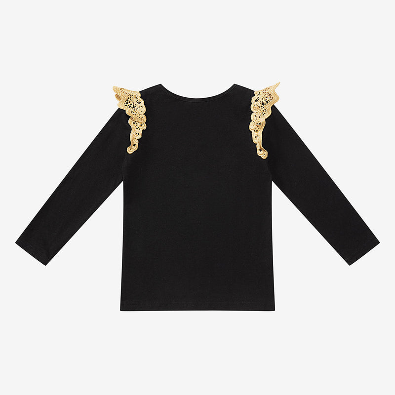Lace Wings Long Sleeved Top