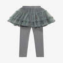 Cute Solid Color Lace Tutu Pettiskirt Leggings