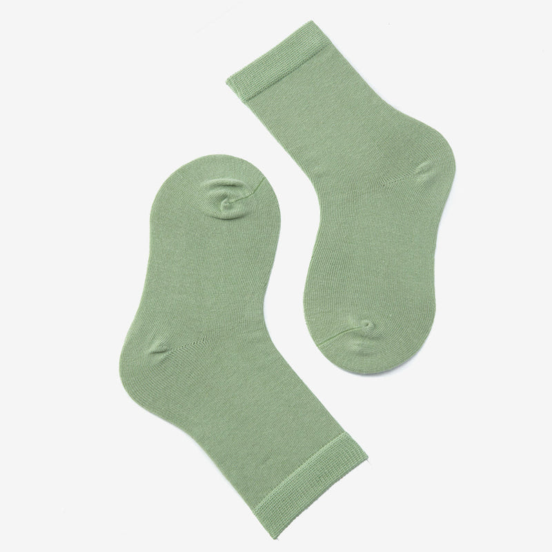 Adult Toddler Kids Solid Color Mid Tube Socks