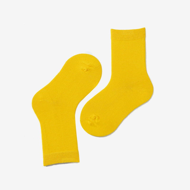 Adult Toddler Kids Solid Color Mid Tube Socks