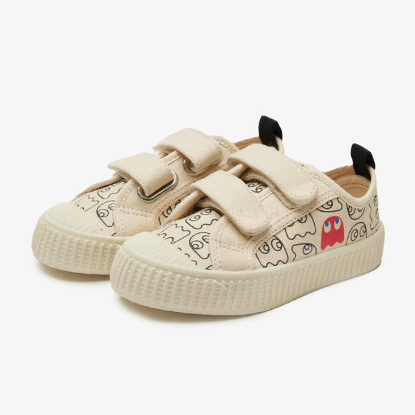 Pac-Man Ghost Printed Velcro Canvas Shoes