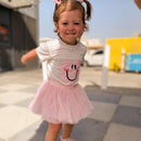 Family Tencel Smile Face Short Sleeve T-Shirt