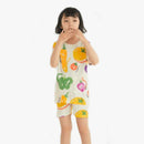 Fruit Vegetable Printed Cotton Pajamas Set