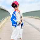 Family Letter Printed Sun Protection Zipper Coat
