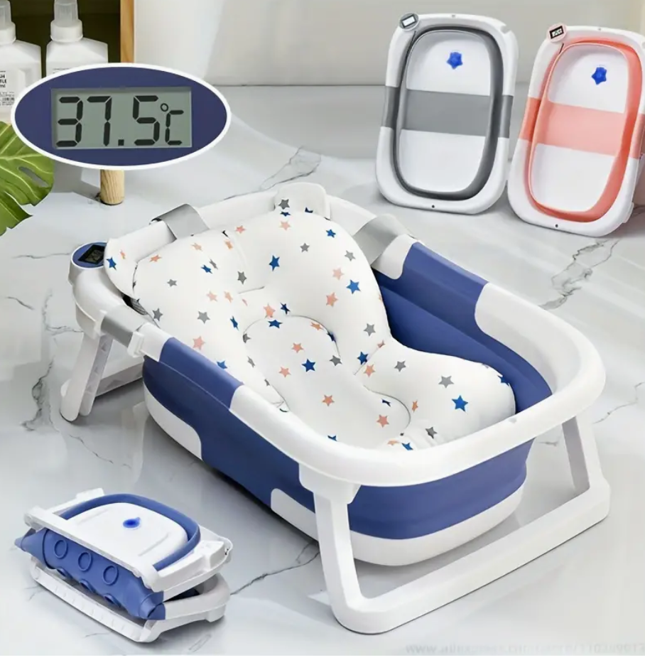 Rever Bebe Foldable Bath with thermometer and Mat