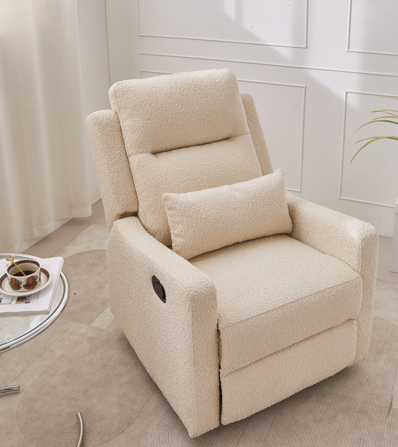 Cocoon Rio Recliner Glider Nursery Chair in Bouclé