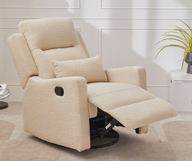 Cocoon Rio Recliner Glider Nursery Chair in Bouclé