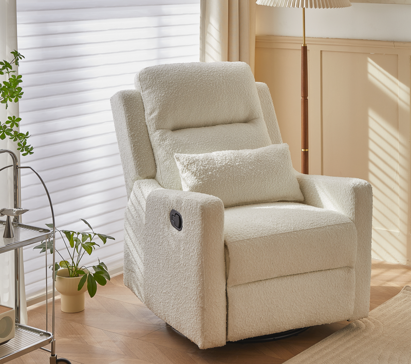 Cocoon Rio Recliner Glider Nursery Chair in Bouclé