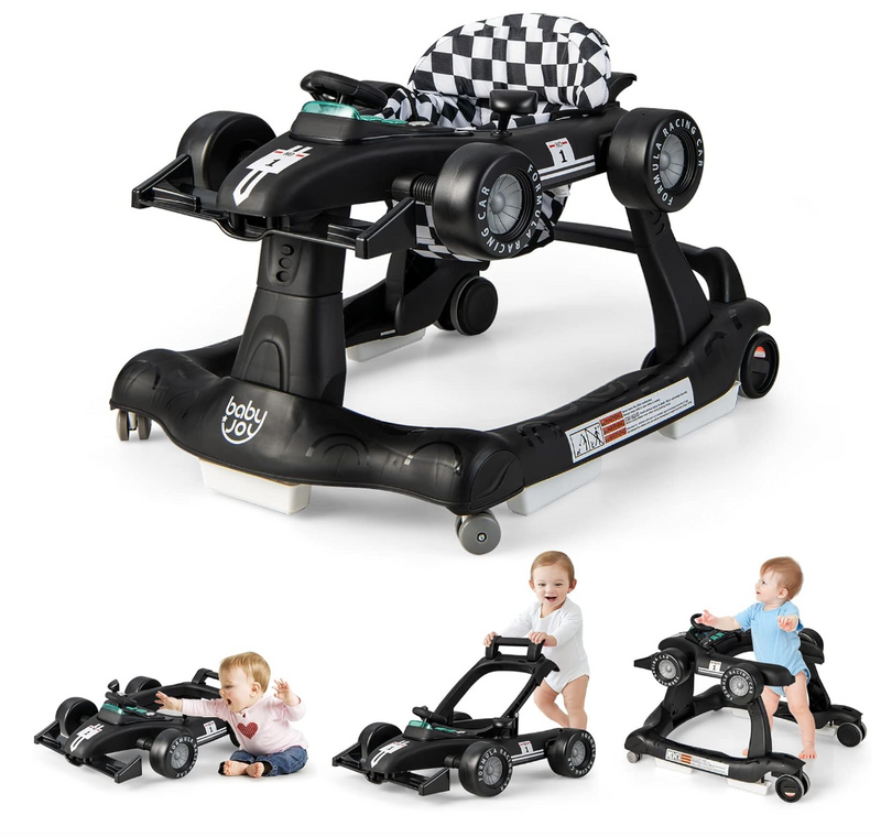 Rever Bebe 4 in 1 Car Race Foldable Activity Baby Walker With Music