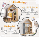 Rever Bebe Kids House-Shaped 2-in-1 Table and Chair Set