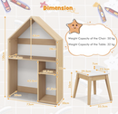 Rever Bebe Kids House-Shaped 2-in-1 Table and Chair Set