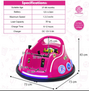 Kids 12V Electric Ride On Bumper Car with Remote Control