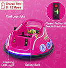 Kids 12V Electric Ride On Bumper Car with Remote Control