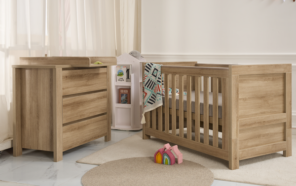 Rever Bebe Classic Cot and Chest Package Ash