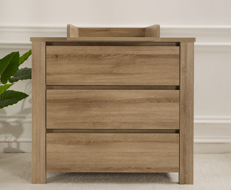 Rever Bebe Classic 3 drawer chest with changing tray Ash (PER ORDER FOR Mar)