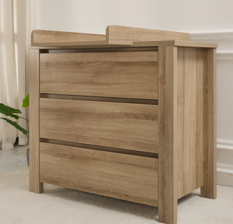 Rever Bebe Classic 3 drawer chest with changing tray Ash (PER ORDER FOR Mar)