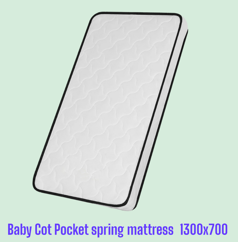 Rever Bebe Cot Bed Pocket Spring Mattress 132 x 70cm