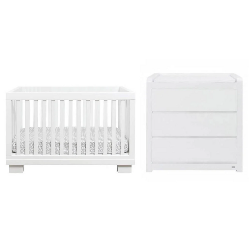 Cocoon Aston Cot + 3 Drawer Chest Package (Mattress included) - White