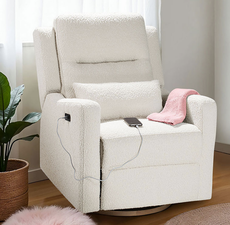 Cocoon Rio Electric Recliner & Glider Chair with USB Vanilla Boucle