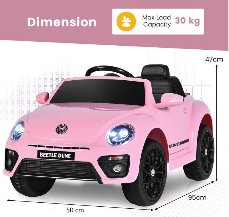 12V Volkswagen Beetle Kids Electric Ride On Car