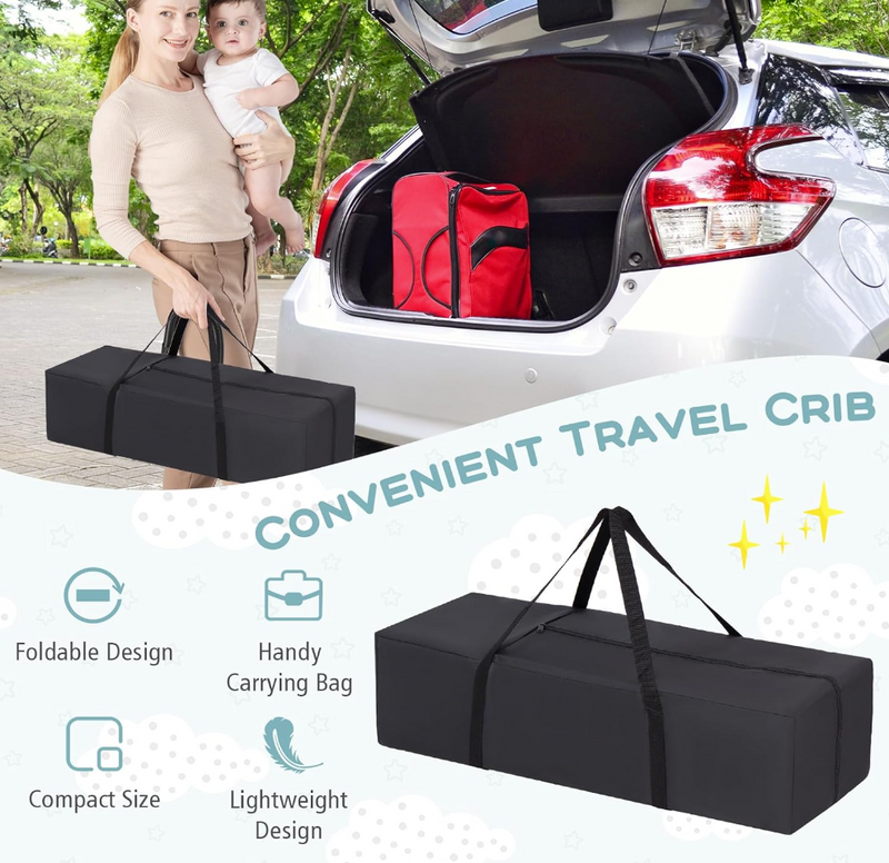 Rever Bebe  2-in-1 Baby Travel Cot /Foldable Portacot