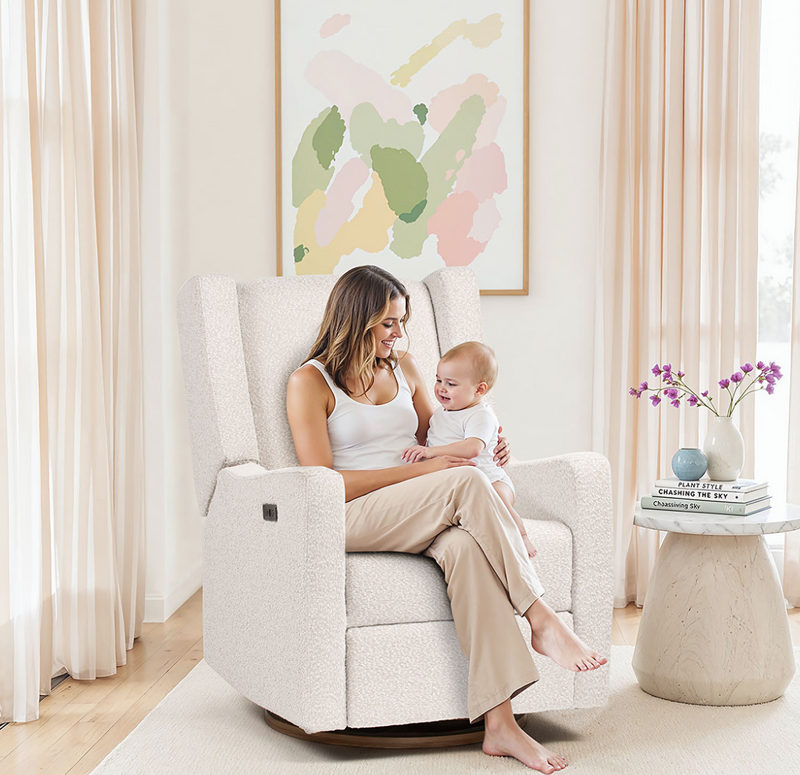 COCOON BONDI Electric Recliner Glider Nursery Chair in Vanilla