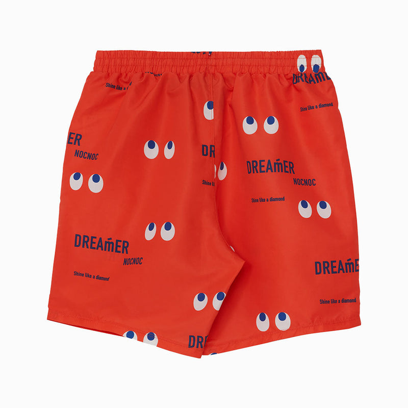 Pac-Man Man's Letter Printed Swim Shorts