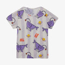 Printed Short Sleeved Pajamas Set