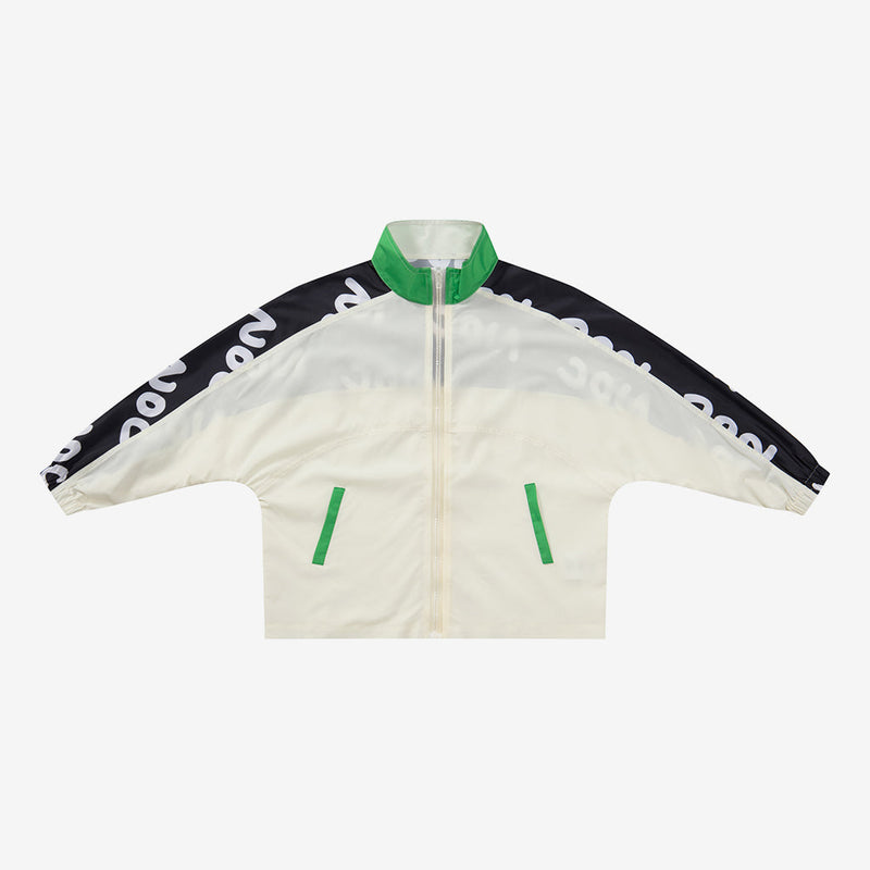 Family Letter Printed Sun Protection Zipper Coat