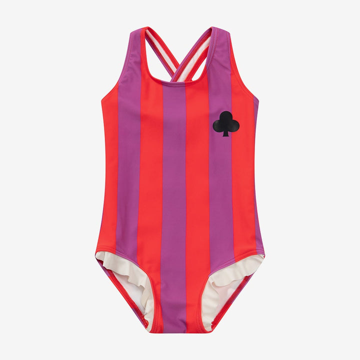 Color Block Striped One-Piece Swimsuit